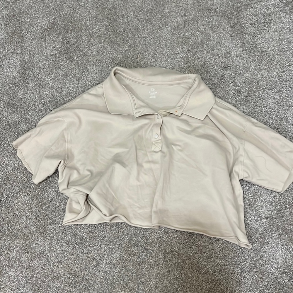 Medium, box cut, cropped polo